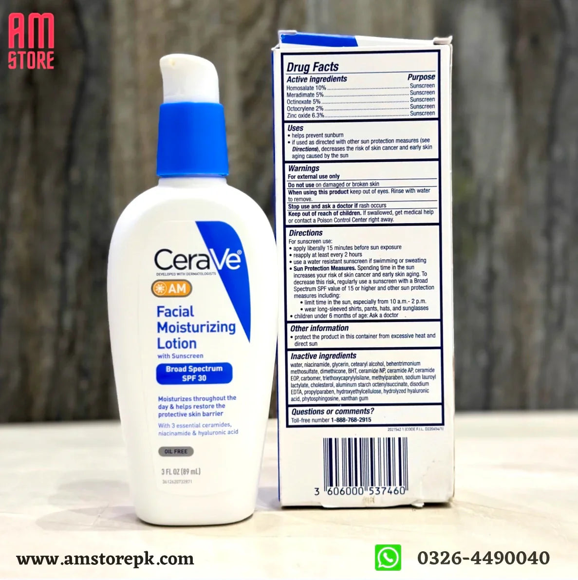 CeraVe AM Oil-Free Moisturizing Lotion SPF 30 – Hydrate & Protect