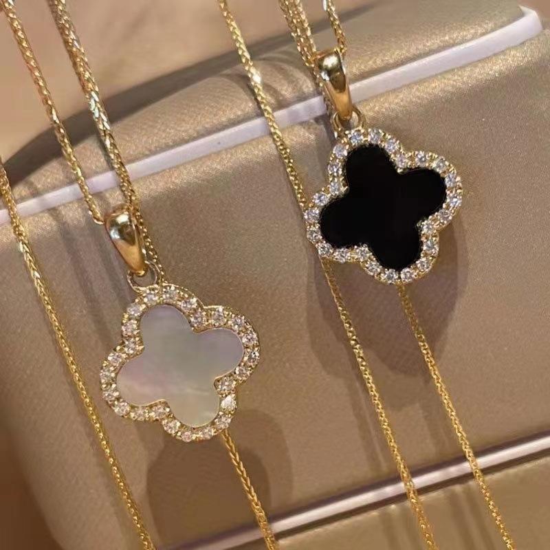Four-Leaf Clover Double Sided Necklace