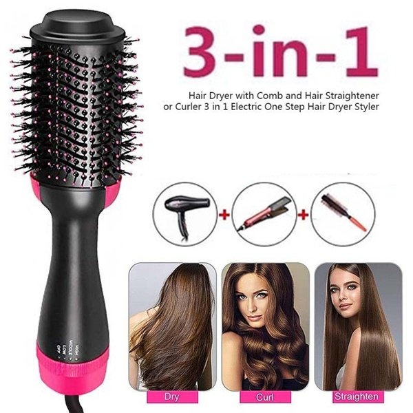 Hot Air Brush (Dryer + Straightner)